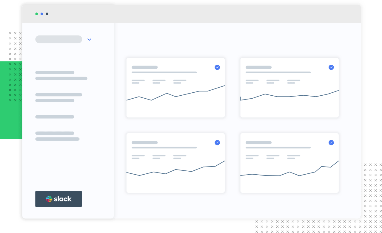 Mock up of a dashboard view